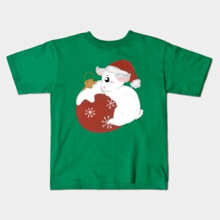 Claude and Christmas Ball _ Bunniesmee Christmas Edition Kids T-Shirt